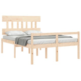 Senior Bed without Mattress 140x190 cm Solid Wood