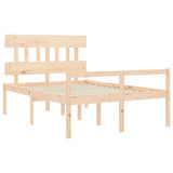 Senior Bed without Mattress 140x190 cm Solid Wood