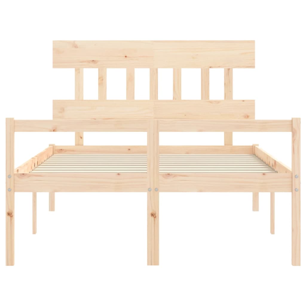 Senior Bed without Mattress 140x190 cm Solid Wood