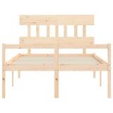 Senior Bed without Mattress 140x190 cm Solid Wood