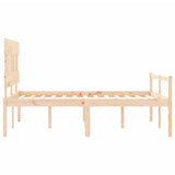 Senior Bed without Mattress 140x190 cm Solid Wood