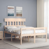 Senior Bed without Mattress 140x190 cm Solid Wood