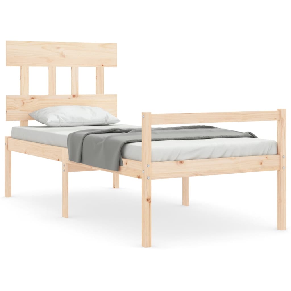 Senior Bed without Mattress 100x200 cm Solid Wood