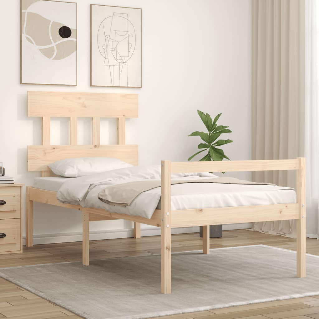 Senior Bed without Mattress 100x200 cm Solid Wood