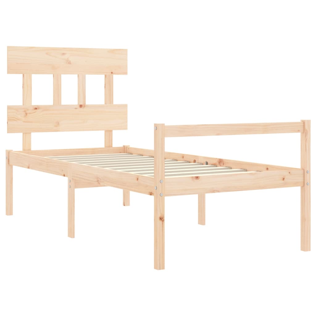 Senior Bed without Mattress 100x200 cm Solid Wood