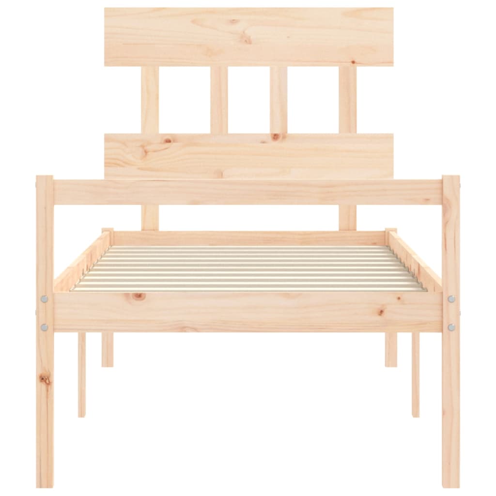 Senior Bed without Mattress 100x200 cm Solid Wood