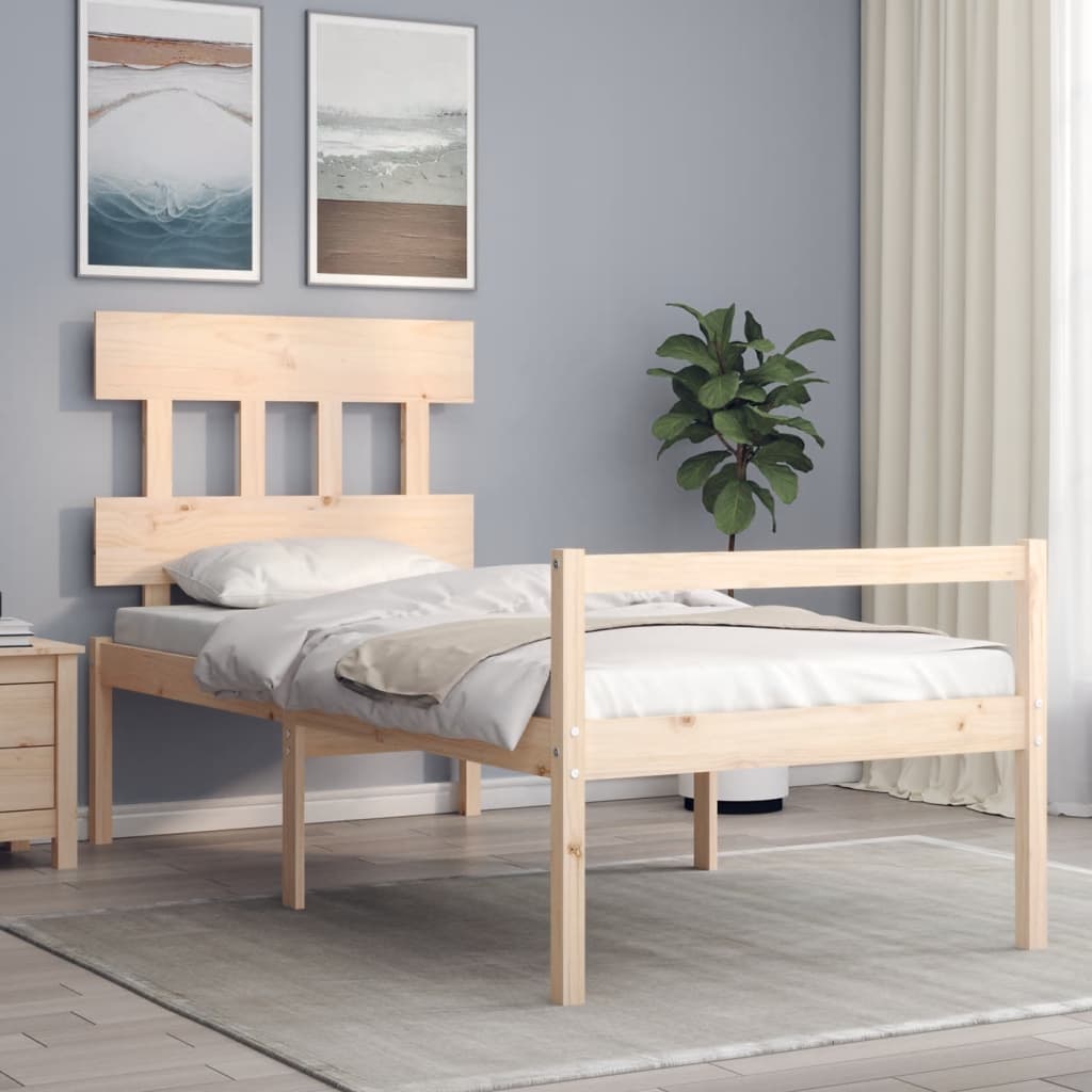 Senior Bed without Mattress 100x200 cm Solid Wood