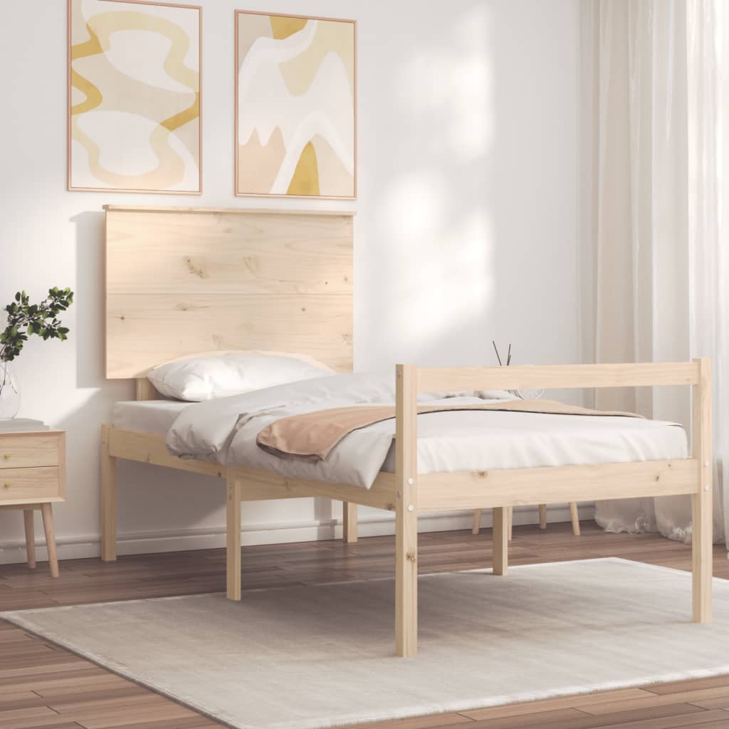 Senior Bed without Mattress 100x200 cm Solid Wood