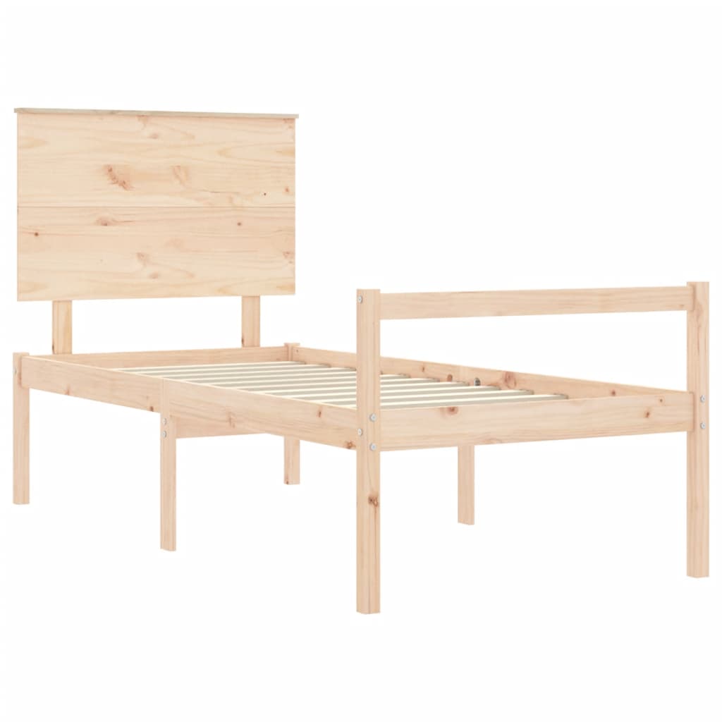 Senior Bed without Mattress 100x200 cm Solid Wood