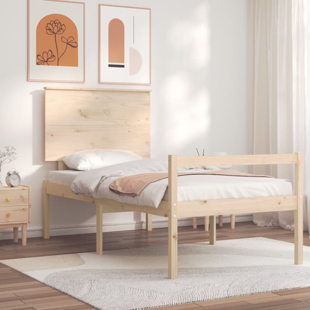 Senior Bed without Mattress 100x200 cm Solid Wood