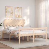 Senior Bed without Mattress 140x190 cm Solid Wood