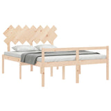 Senior Bed without Mattress 140x190 cm Solid Wood