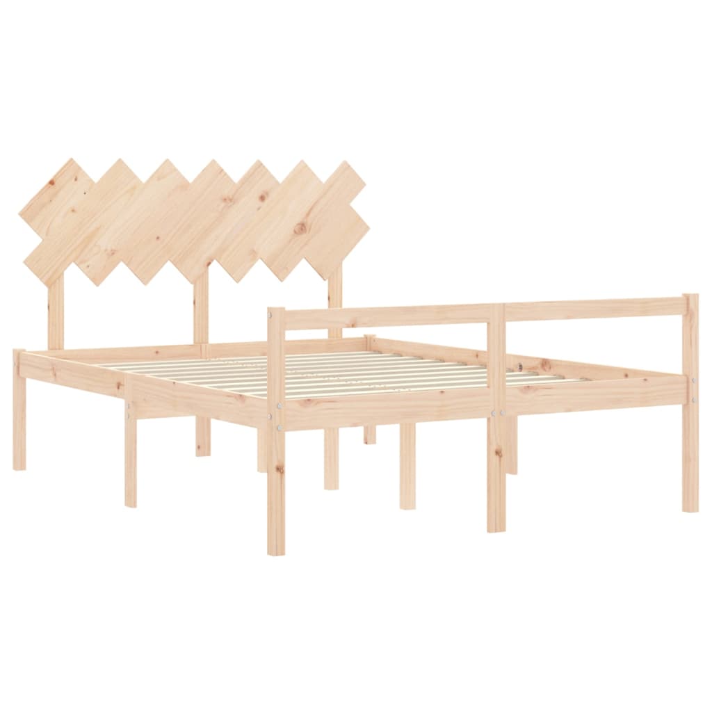 Senior Bed without Mattress 140x190 cm Solid Wood