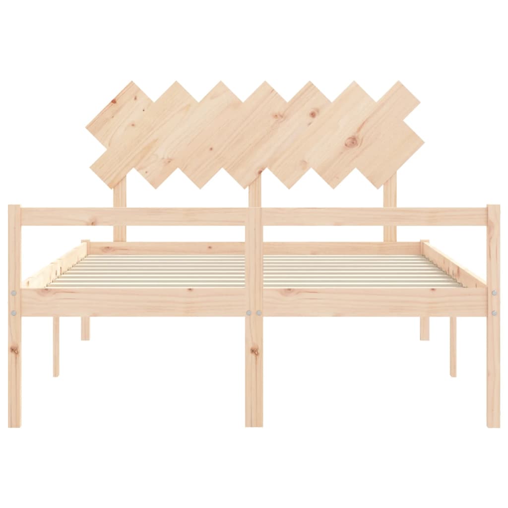 Senior Bed without Mattress 140x190 cm Solid Wood