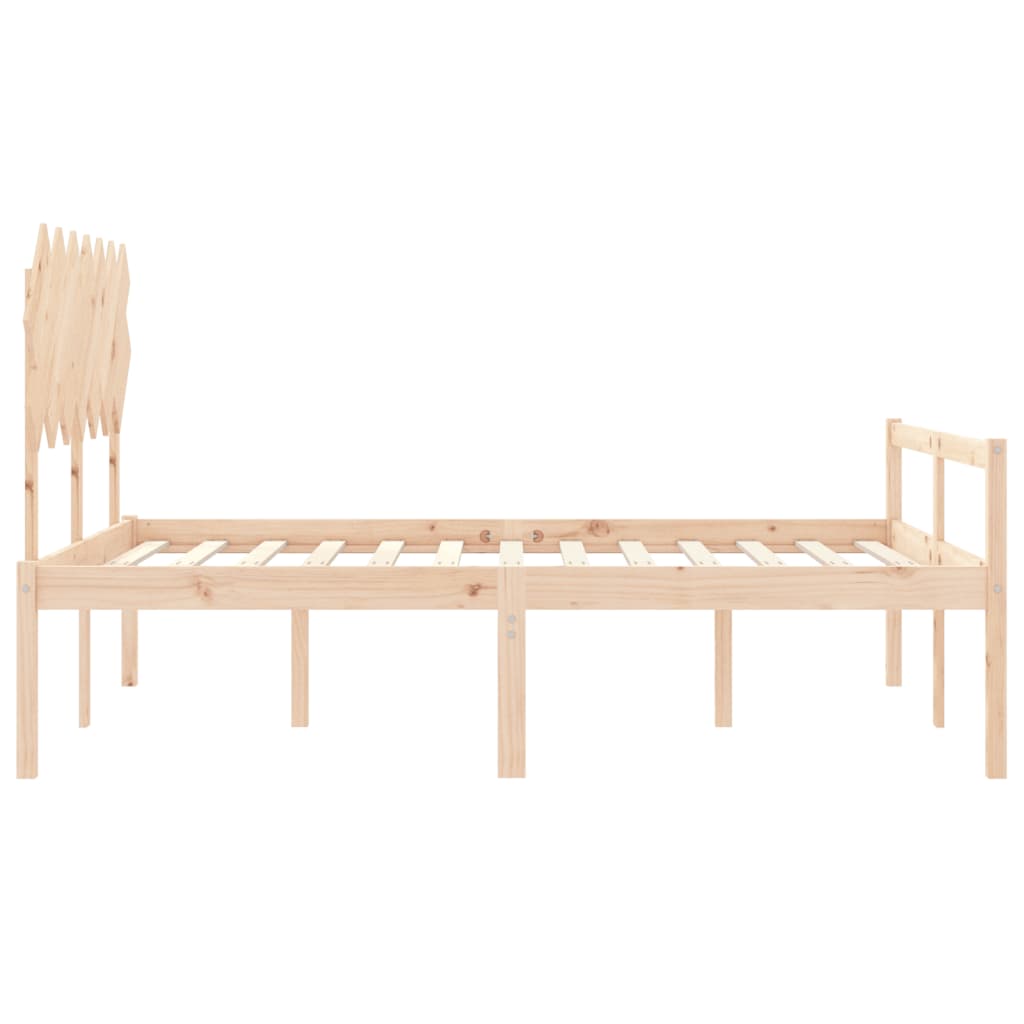 Senior Bed without Mattress 140x190 cm Solid Wood