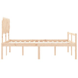 Senior Bed without Mattress 140x190 cm Solid Wood