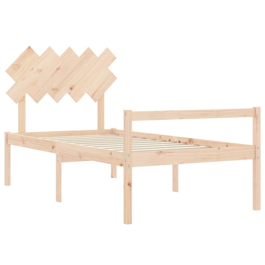 Senior Bed without Mattress 100x200 cm Solid Wood