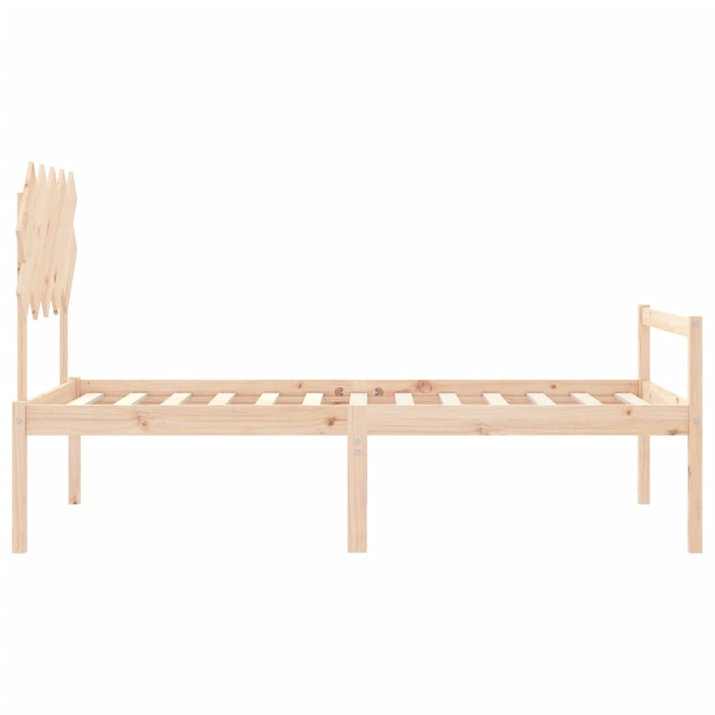 Senior Bed without Mattress 100x200 cm Solid Wood