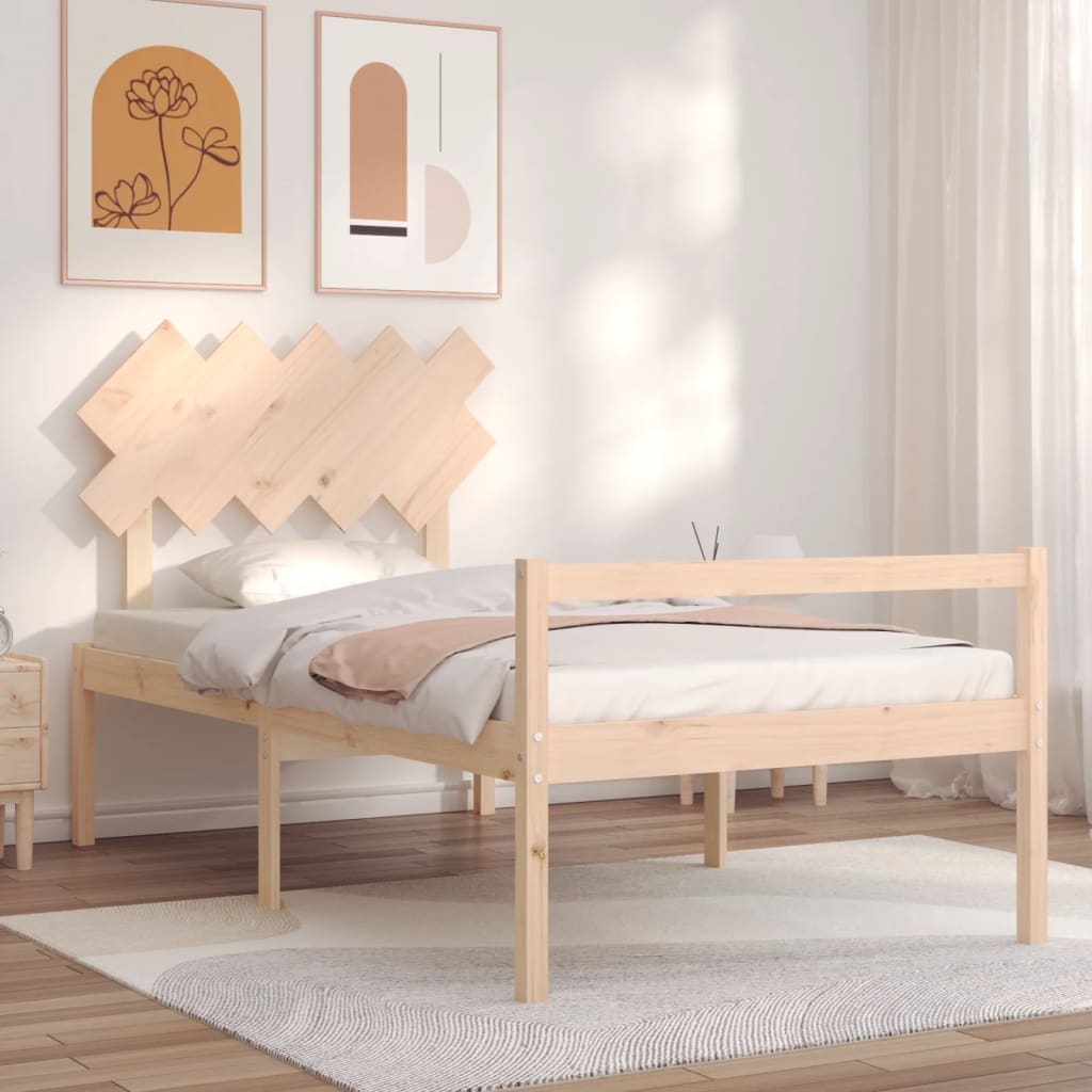 Senior Bed without Mattress 100x200 cm Solid Wood