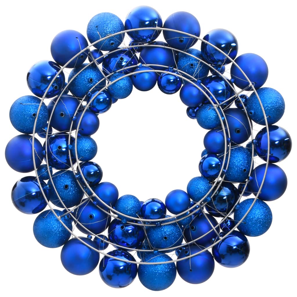 Christmas Wreath Blue 45 cm Polystyrene