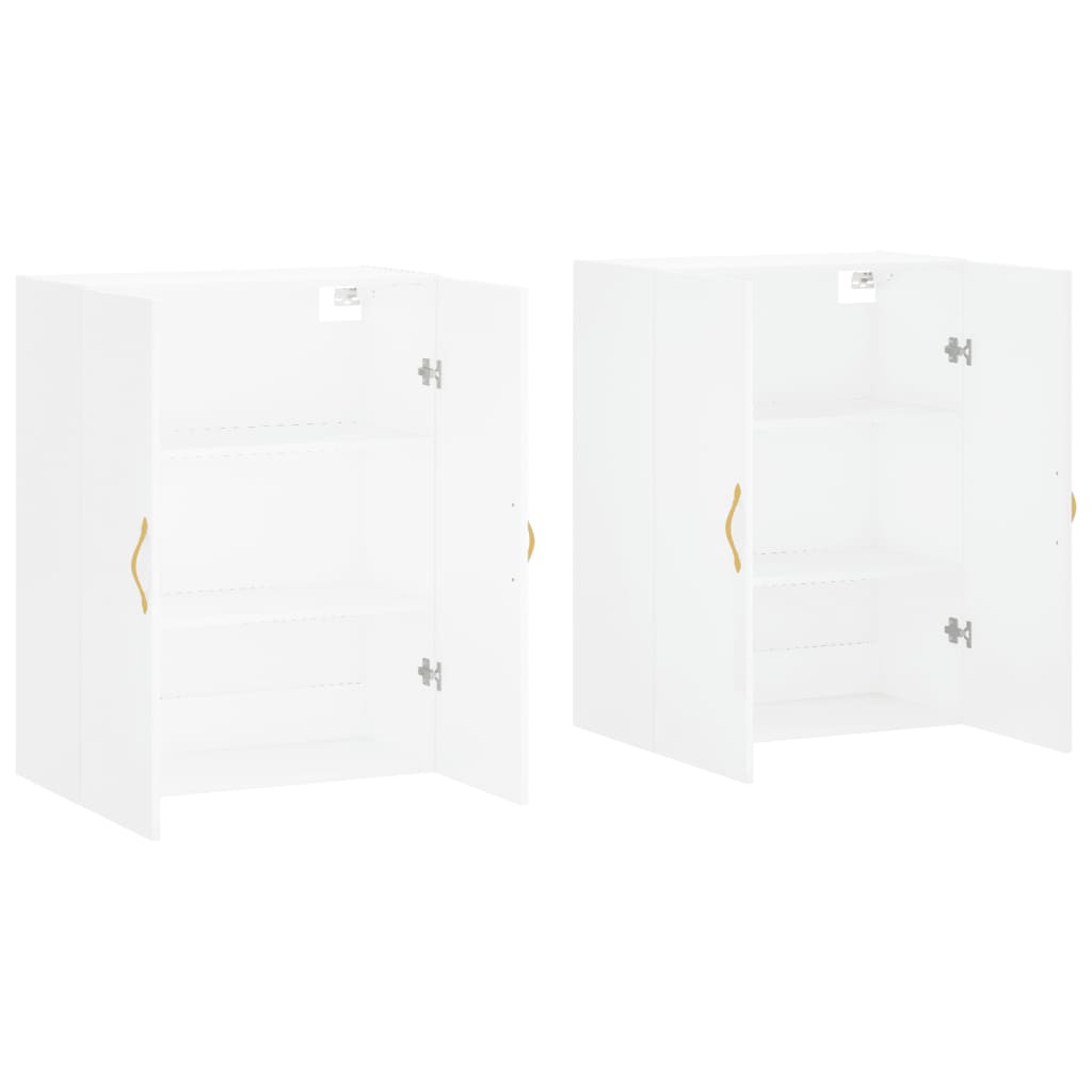 Wall Mounted Cabinets 2 pcs White 69.5x34x90 cm