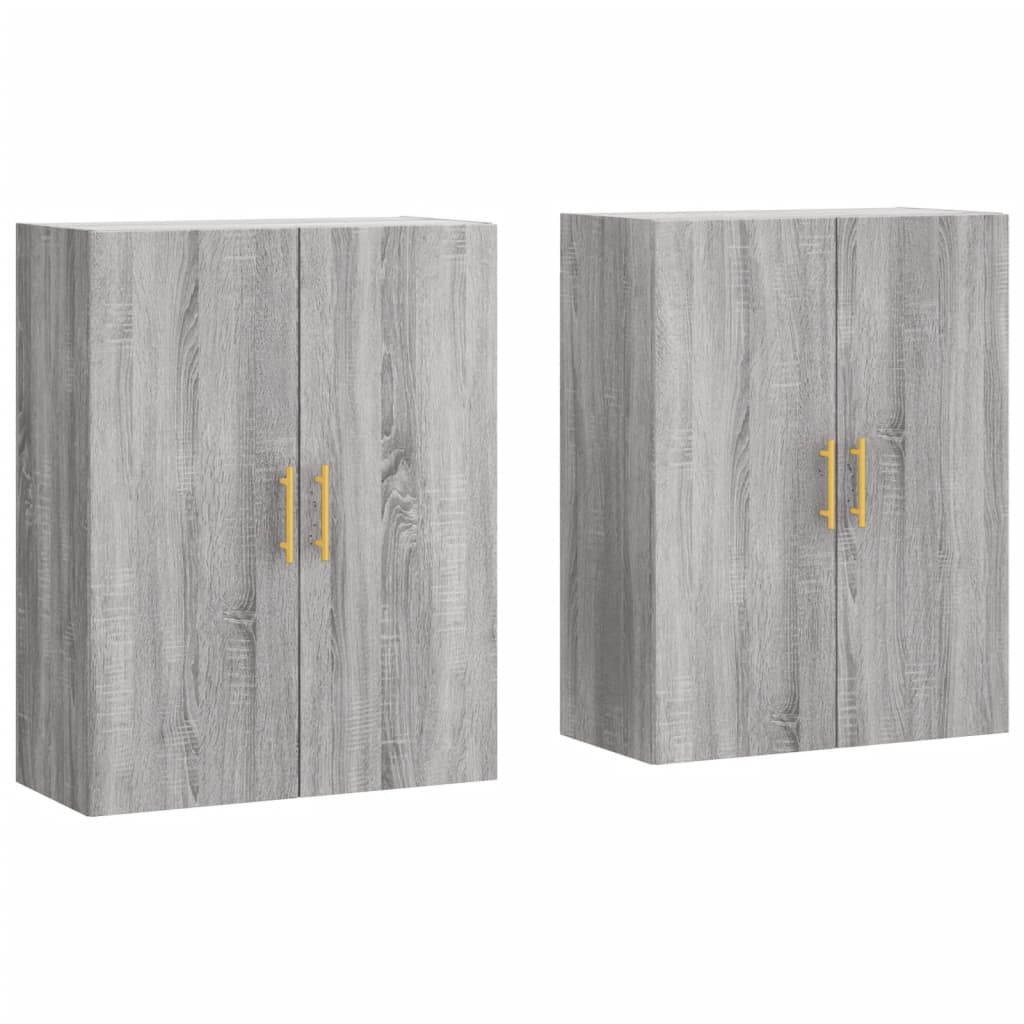 Wall Mounted Cabinets 2 pcs Grey Sonoma 69.5x34x90 cm