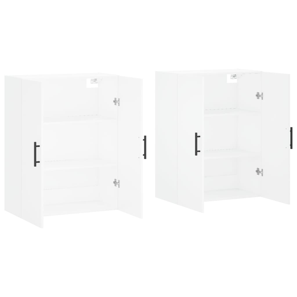 Wall Mounted Cabinets 2 pcs White 69.5x34x90 cm