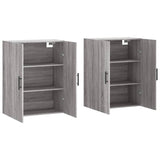 Wall Mounted Cabinets 2 pcs Grey Sonoma 69.5x34x90 cm