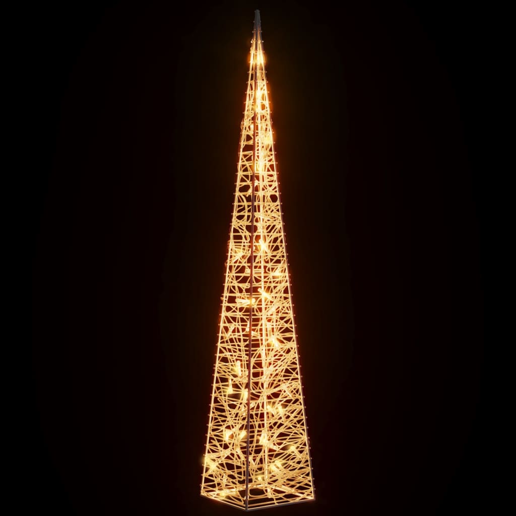 Christmas Light Cone 60 LEDs Warm White 120 cm Acrylic