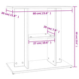 Aquarium Stand Concrete Grey 60x30x60 cm Engineered Wood