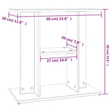 Aquarium Stand Smoked Oak 60x30x60 cm Engineered Wood