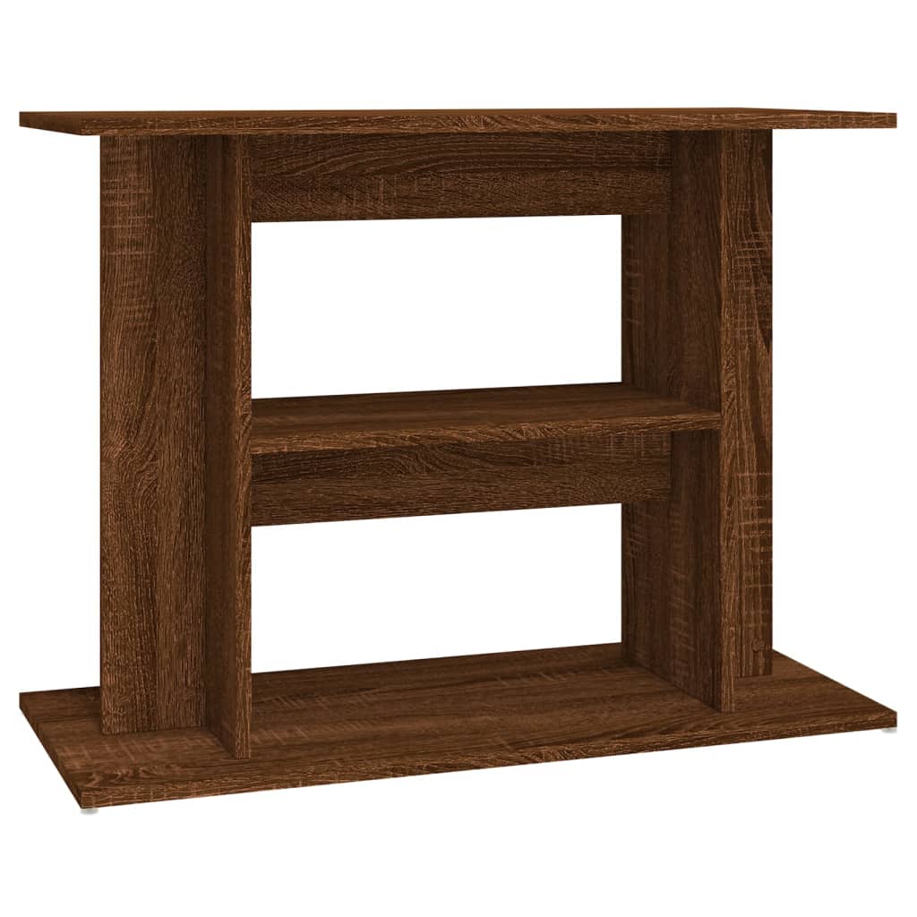 Aquarium Stand Brown Oak 80x35x60 cm Engineered Wood