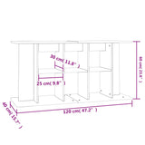 Aquarium Stand Grey Sonoma 120x40x60 cm Engineered Wood