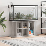 Aquarium Stand Grey Sonoma 120x40x60 cm Engineered Wood