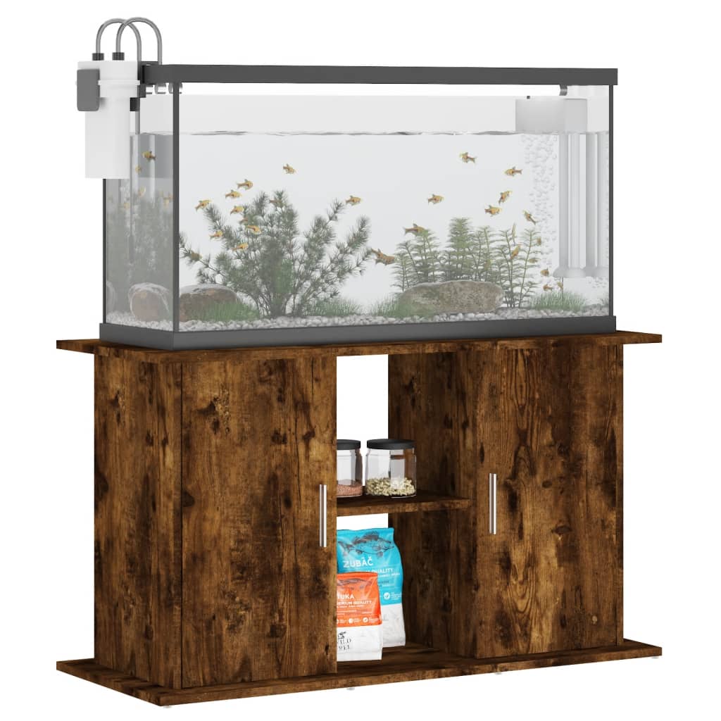 Aquarium Stand Smoked Oak 101x41x58 cm Engineered Wood