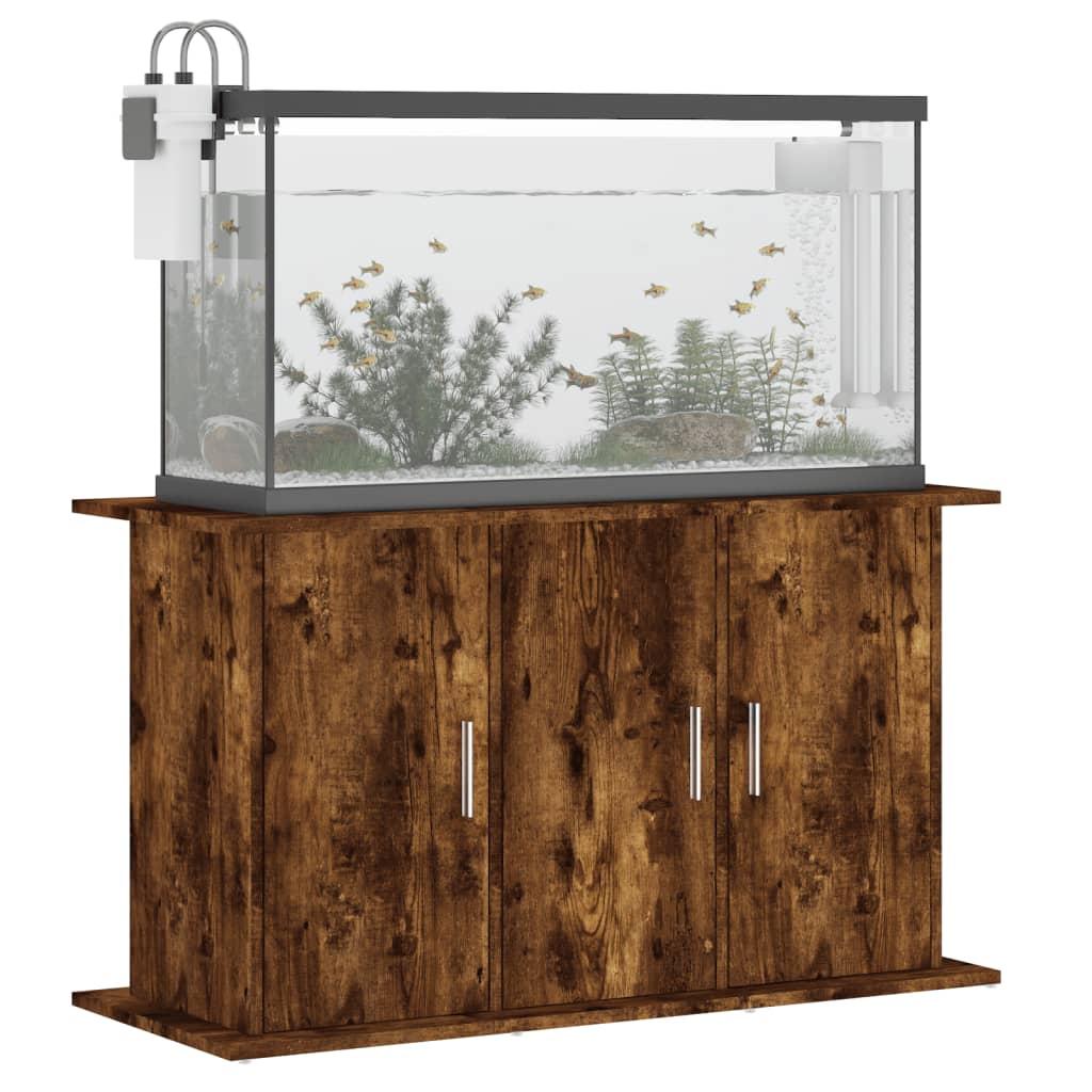 Aquarium Stand Smoked Oak 101x41x58 cm Engineered Wood