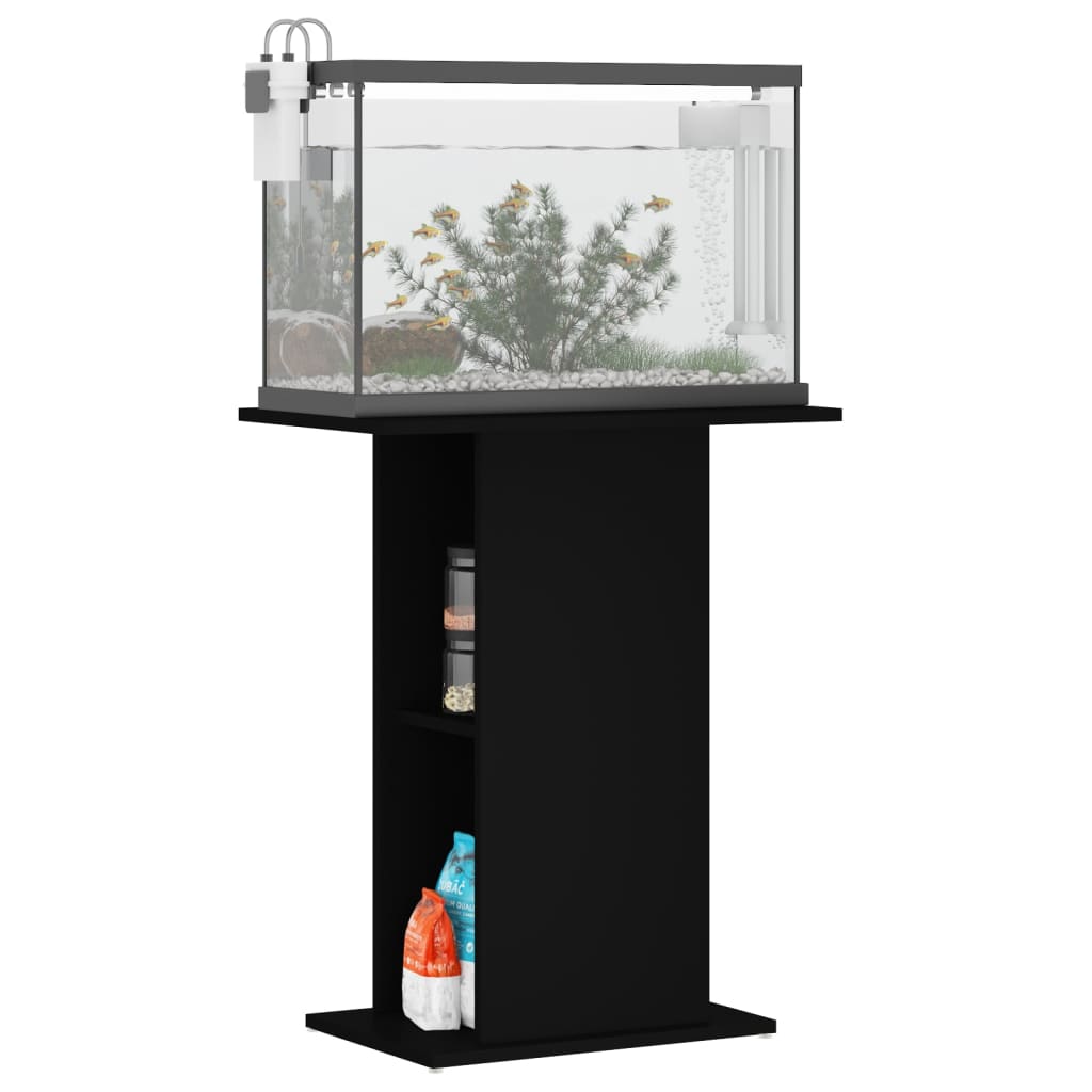 Aquarium Stand Black 60.5x36x72.5 cm Engineered Wood