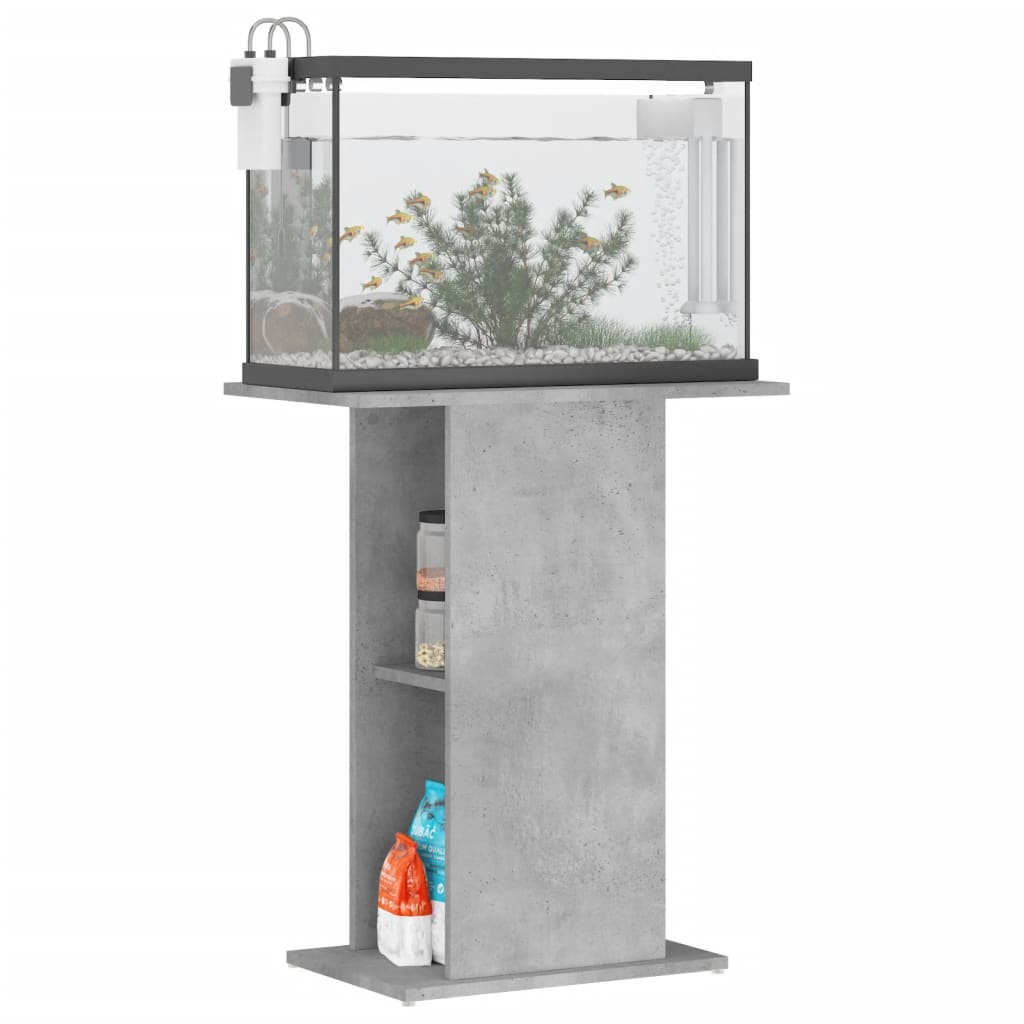 Aquarium Stand Concrete Grey 60.5x36x72.5 cm Engineered Wood