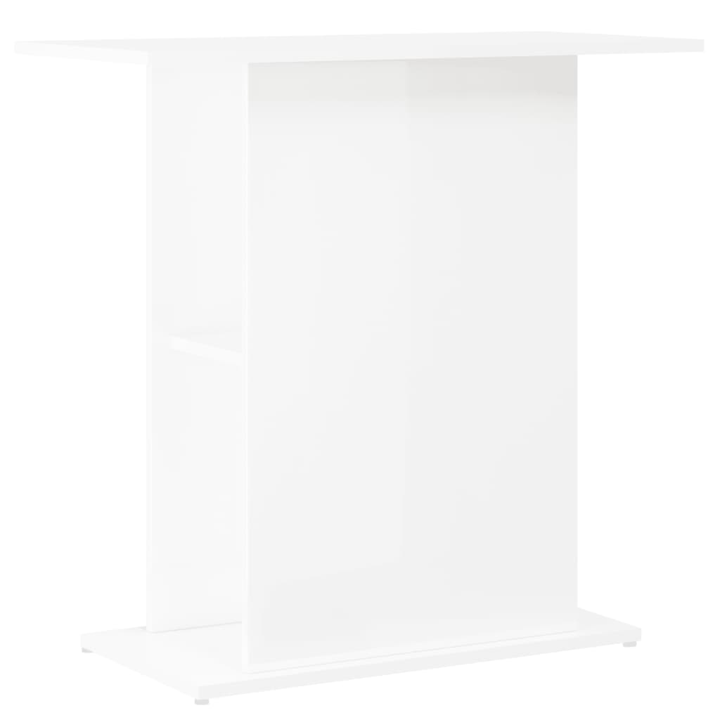 Aquarium Stand High Gloss White 75x36x72.5 cm Engineered Wood