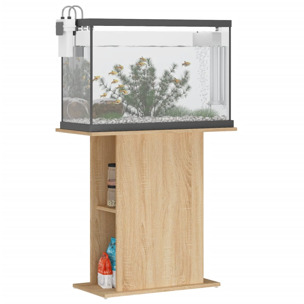 Aquarium Stand Sonoma Oak 75x36x72.5 cm Engineered Wood