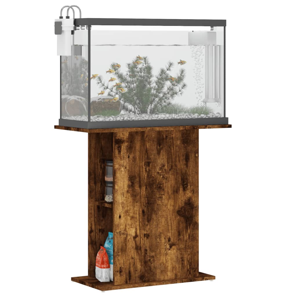 Aquarium Stand Smoked Oak 75x36x72.5 cm Engineered Wood