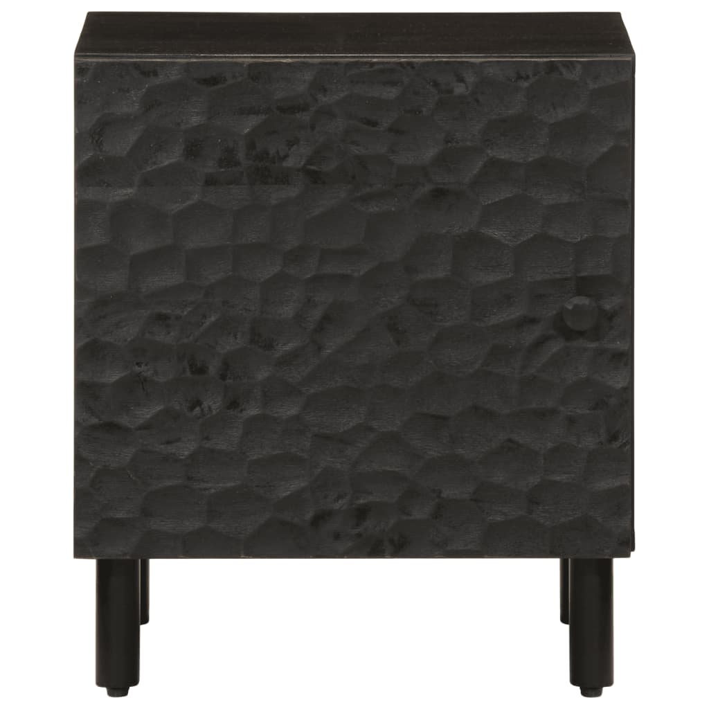 Bedside Cabinet Black 40x33x46 cm Solid Wood Mango