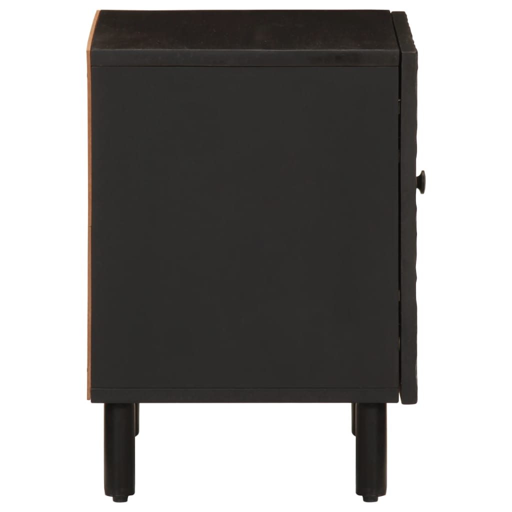 Bedside Cabinet Black 40x33x46 cm Solid Wood Mango