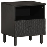 Bedside Cabinets 2 pcs Black 40x33x46 cm Solid Wood Mango