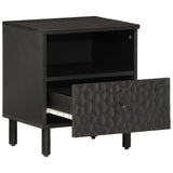 Bedside Cabinets 2 pcs Black 40x33x46 cm Solid Wood Mango