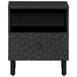 Bedside Cabinets 2 pcs Black 40x33x46 cm Solid Wood Mango