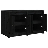 Outdoor Kitchen Cabinet Black 106x55x64 cm Solid Wood Pine