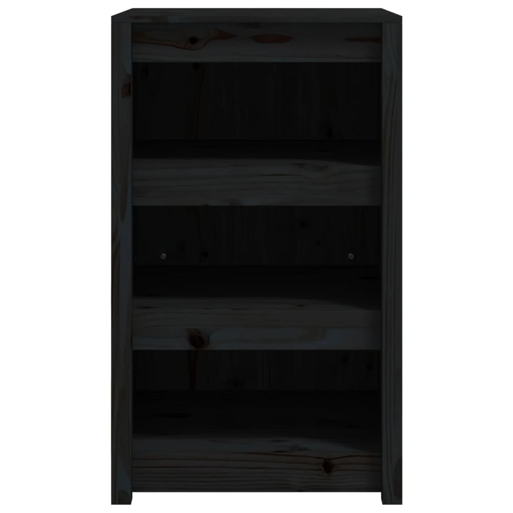 Outdoor Kitchen Cabinet Black 55x55x92 cm Solid Wood Pine