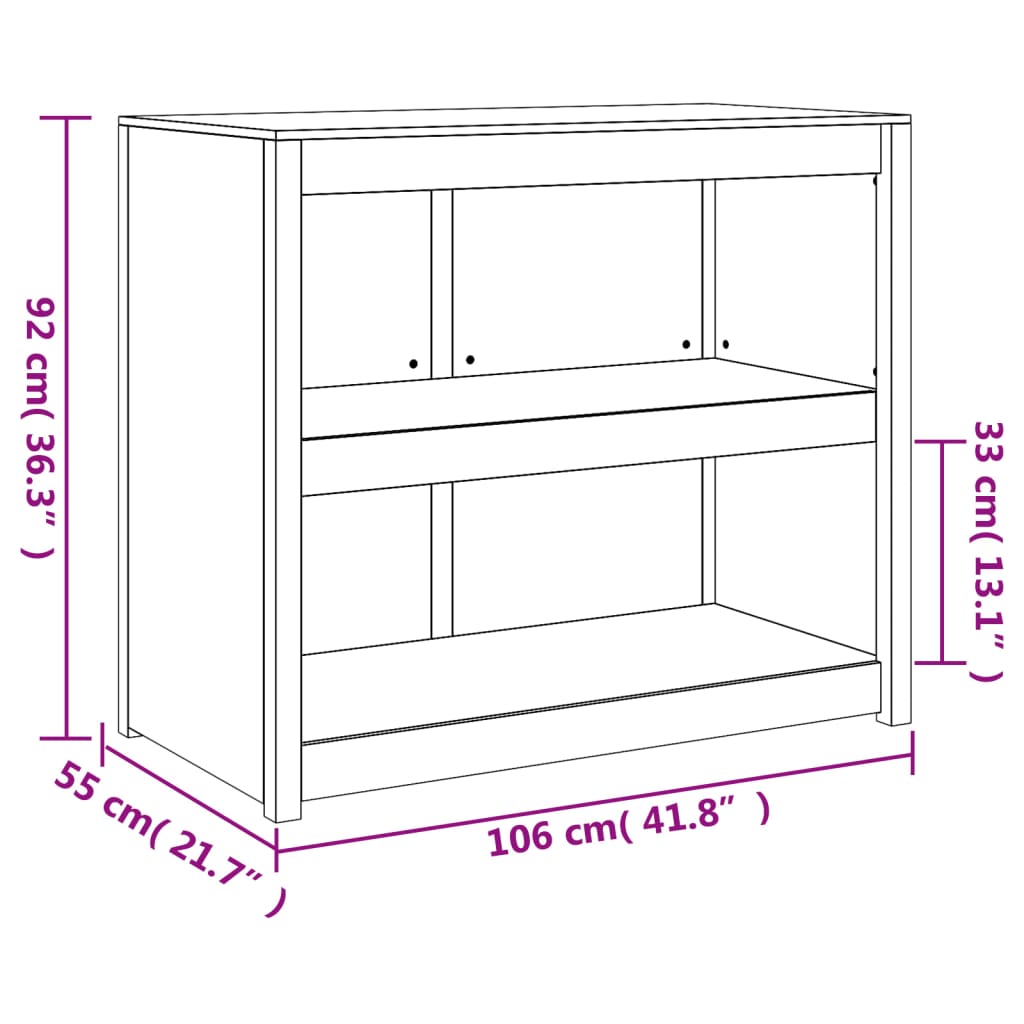 Outdoor Kitchen Cabinet White 106x55x92 cm Solid Wood Pine