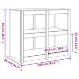 Outdoor Kitchen Cabinet 106x55x92 cm Solid Wood Pine